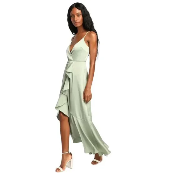 Lulu's Sage Green Maxi Dress - Picture 11 of 11